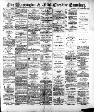 cover page of Warrington Examiner published on May 18, 1889