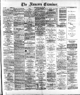 cover page of Runcorn Examiner published on May 18, 1889