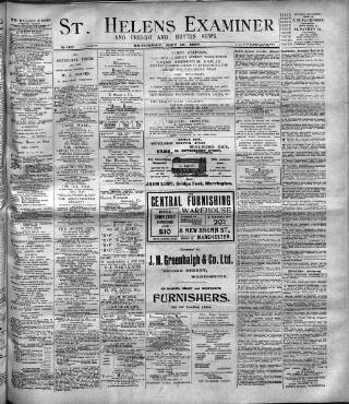 cover page of St. Helens Examiner published on May 18, 1907