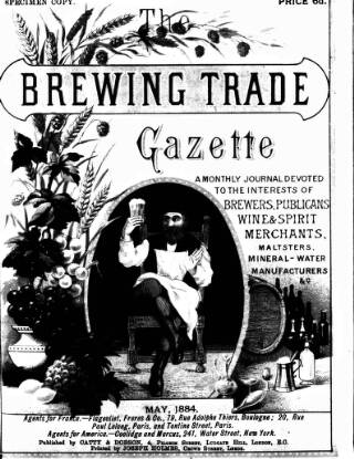 cover page of Holmes' Brewing Trade Gazette published on May 1, 1884