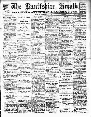 cover page of Banffshire Herald published on May 18, 1912