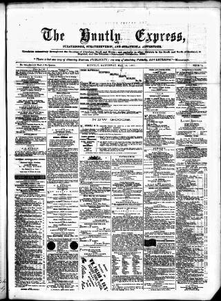 cover page of Huntly Express published on May 18, 1867