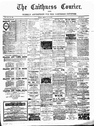 cover page of Caithness Courier published on May 18, 1888