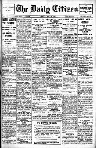 cover page of Daily Citizen (Manchester) published on May 18, 1915