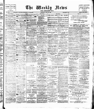 cover page of Aberdeen Weekly News published on May 18, 1889