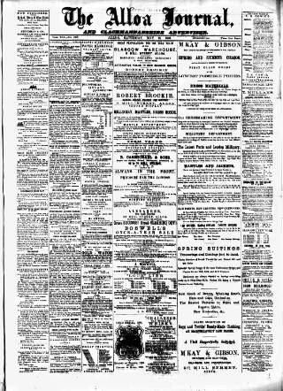 cover page of Alloa Journal published on May 18, 1889