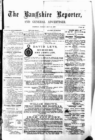cover page of Banffshire Reporter published on May 18, 1877