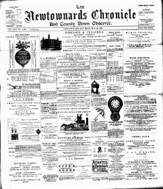 cover page of Newtownards Chronicle & Co. Down Observer published on May 18, 1895
