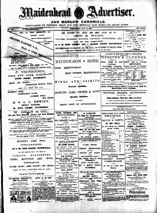 cover page of Maidenhead Advertiser published on May 18, 1892