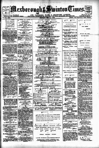 cover page of South Yorkshire Times and Mexborough & Swinton Times published on May 18, 1888