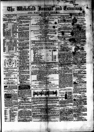 cover page of Wakefield and West Riding Herald published on May 18, 1860
