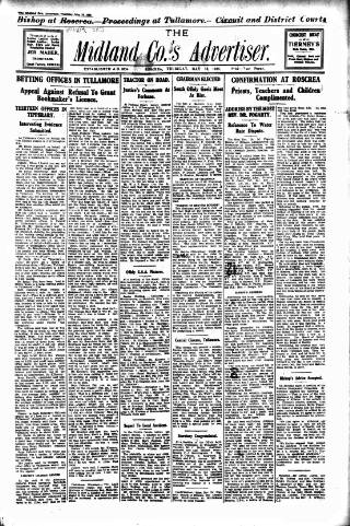 cover page of Midland Counties Advertiser published on May 18, 1939