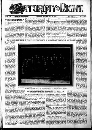 cover page of Toronto Saturday Night published on May 18, 1907