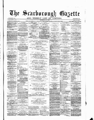 cover page of Scarborough Gazette published on May 18, 1882
