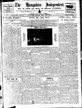 cover page of Hampshire Independent published on May 18, 1923