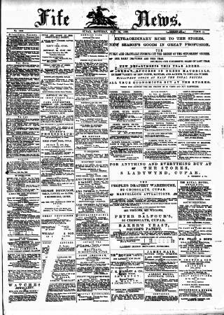 cover page of Fife News published on May 18, 1889