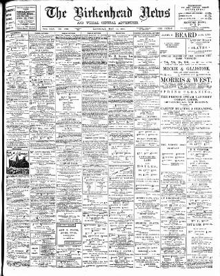 cover page of Birkenhead News published on May 18, 1907