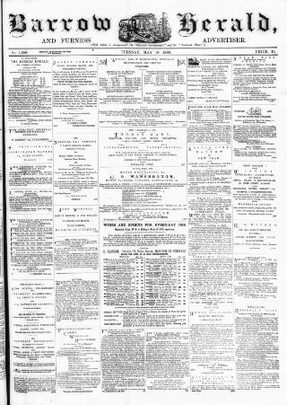 cover page of Barrow Herald and Furness Advertiser published on May 18, 1880