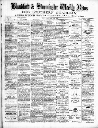 cover page of Blandford Weekly News published on May 18, 1889
