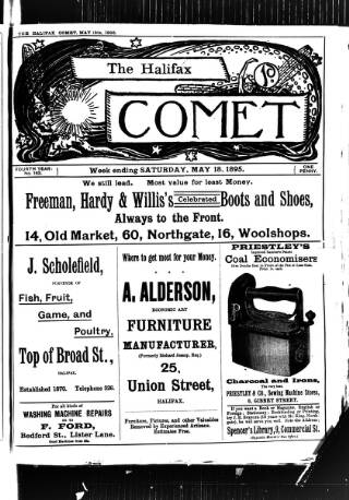 cover page of Halifax Comet published on May 18, 1895