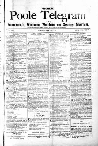cover page of Poole Telegram published on May 18, 1883