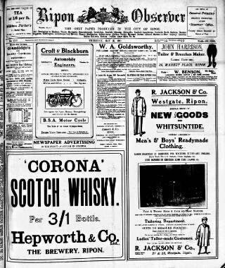 cover page of Ripon Observer published on May 18, 1911