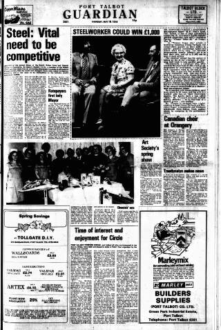 cover page of Port Talbot Guardian published on May 18, 1978
