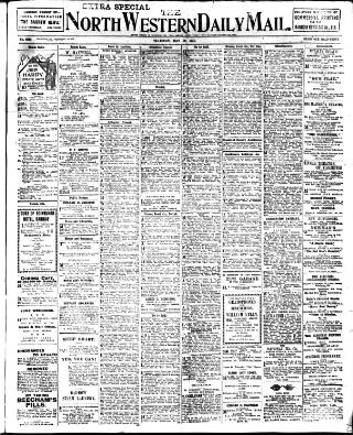 cover page of North West Evening Mail published on May 18, 1911