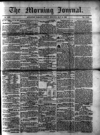 cover page of Morning Journal (Kingston) published on May 18, 1866