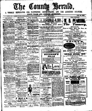 cover page of Flintshire County Herald published on May 18, 1906