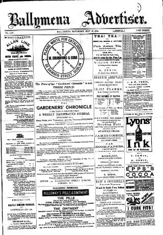 cover page of Ballymena Advertiser published on May 18, 1889