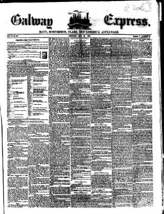 cover page of Galway Express published on May 18, 1861