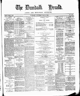 cover page of Dundalk Herald published on May 18, 1889