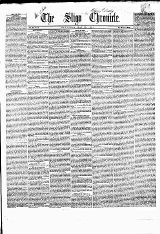 cover page of Sligo Chronicle published on May 18, 1861