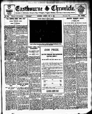cover page of Eastbourne Chronicle published on May 18, 1929