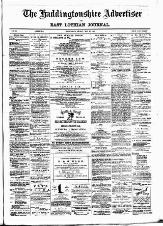 cover page of Haddingtonshire Advertiser and East-Lothian Journal published on May 18, 1888