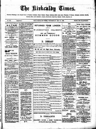 cover page of Kirkcaldy Times published on May 18, 1881
