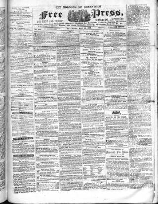 cover page of Borough of Greenwich Free Press published on May 18, 1861