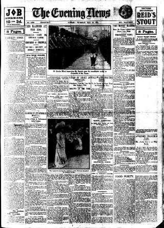 cover page of Evening News (London) published on May 18, 1911