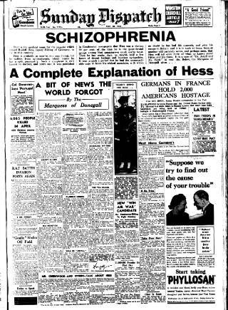cover page of Weekly Dispatch (London) published on May 18, 1941