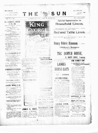 cover page of Sun (Antigua) published on May 18, 1912