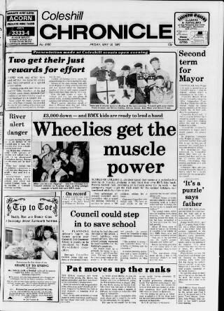 cover page of Coleshill Chronicle published on May 18, 1984