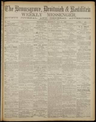 cover page of Bromsgrove & Droitwich Messenger published on May 18, 1907