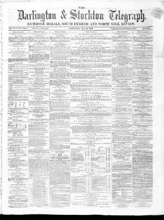 cover page of Darlington & Richmond Herald published on May 18, 1867