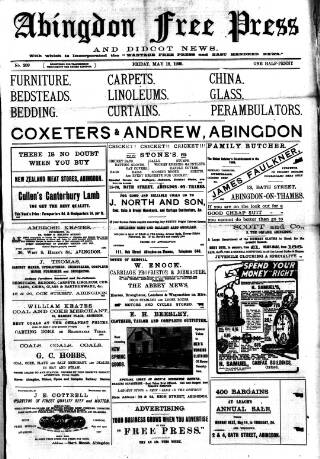 cover page of Abingdon Free Press published on May 18, 1906