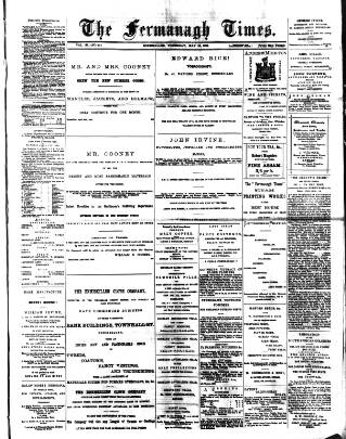 cover page of Fermanagh Times published on May 18, 1882