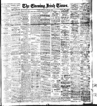 cover page of Evening Irish Times published on May 18, 1912