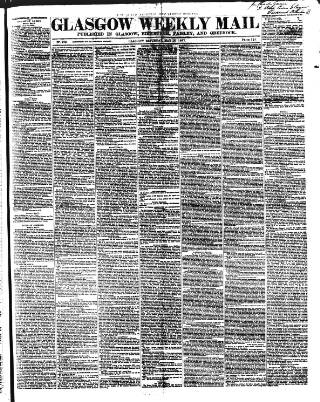 cover page of Glasgow Weekly Mail published on May 18, 1867