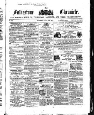 cover page of Folkestone Chronicle published on May 18, 1861