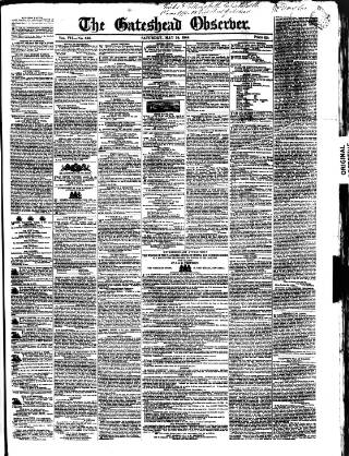 cover page of Gateshead Observer published on May 18, 1844